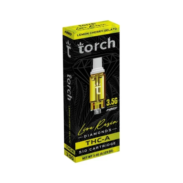 Torch Live Diamonds THCa Vape Cartridge Lemon Cherry Gelato 3.5g