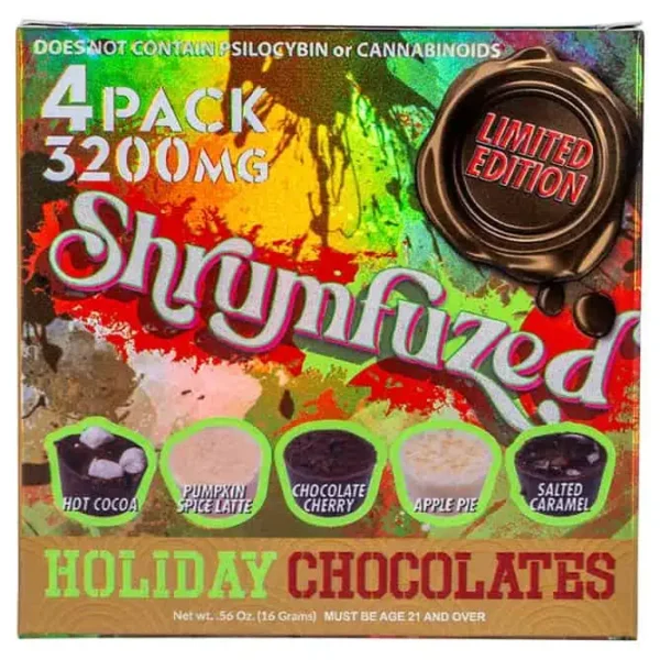 Shrumfuzed Nootropic Mushroom Chocolate 4pc - Assorted Holiday Chocolate