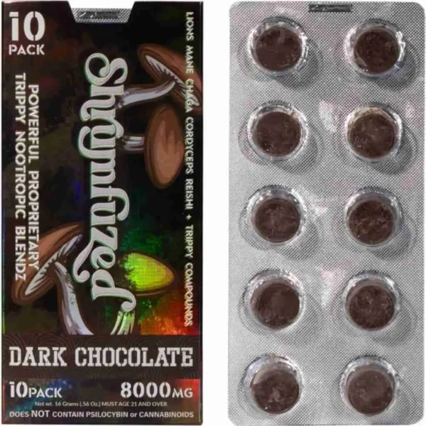 Shrumfuzed Nootropic Mushroom Chocolate 10pc - Dark Chocolate