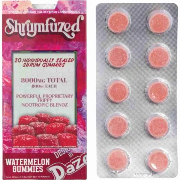 Shrumfuzed Nootropic Mushroom Gummies 10pc - Watermelon