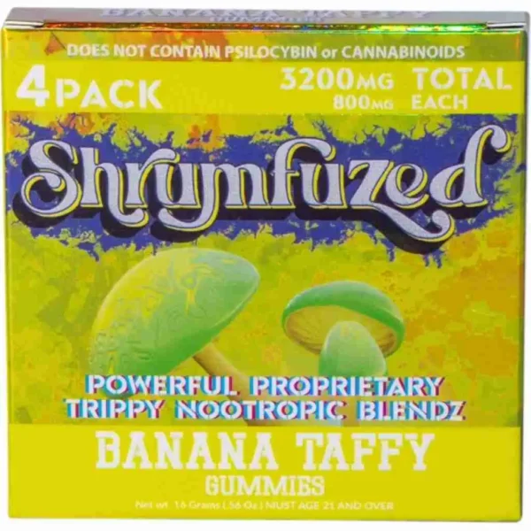 Shrumfuzed Nootropic Mushroom Gummies 4 Piece - Banana Taffy