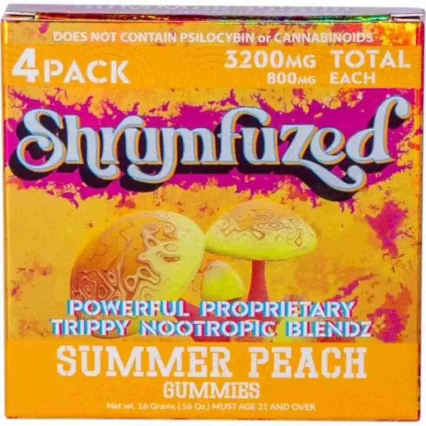 Shrumfuzed Nootropic Mushroom Gummies 4 Piece - Summer Peach