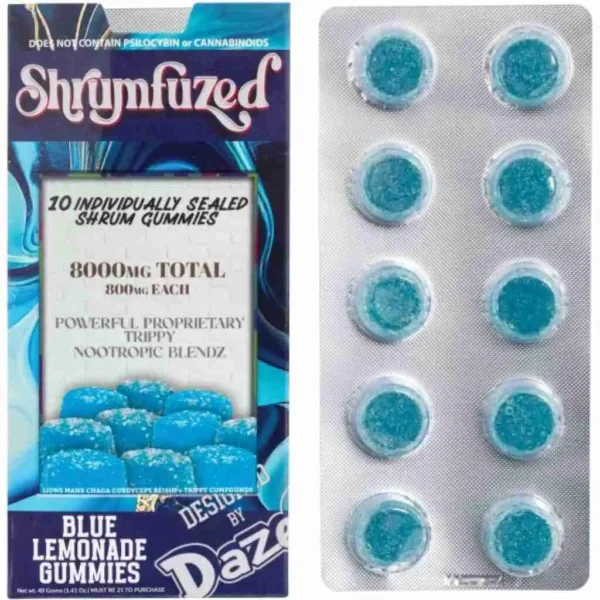 Shrumfuzed Nootropic Mushroom Gummies 10pc - Blue Lemonade