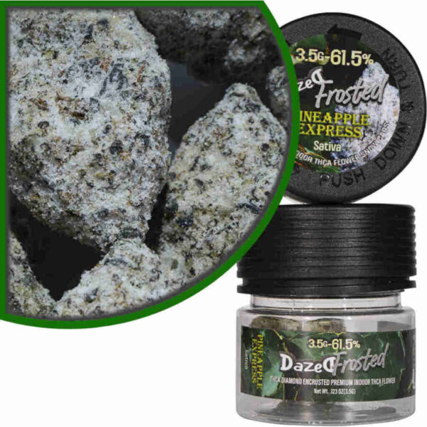 Dazed Frosted THCa Indoor Flower 3.5g Pineapple Express – Sativa