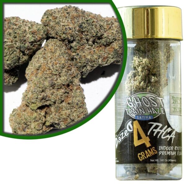 Dazed8 THCa Premium Indoor Flower Ghost Train Haze 4g