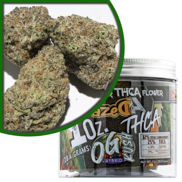 Dazed8 THCa Premium Indoor Flower OG Kush 1oz