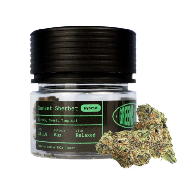 Sunset Sherbet THCa Flower by Greens & Co.