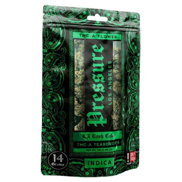 Pressure LA Premium THCa Teardrops Flower Packs 14g LA Kush Cake - Indica